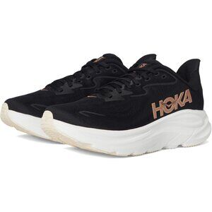 Hoka Shoes Clifton 10 Black Rose Gold Sneakers